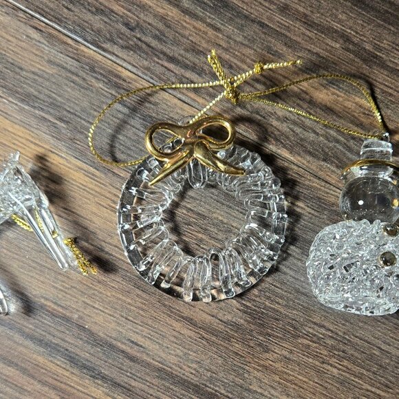 Collection of Three Glass Christmas Ornaments NEW IN BOX - Picture 2 of 5